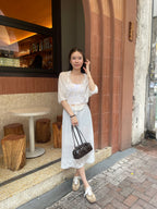 Whole Lace Midi Skirt