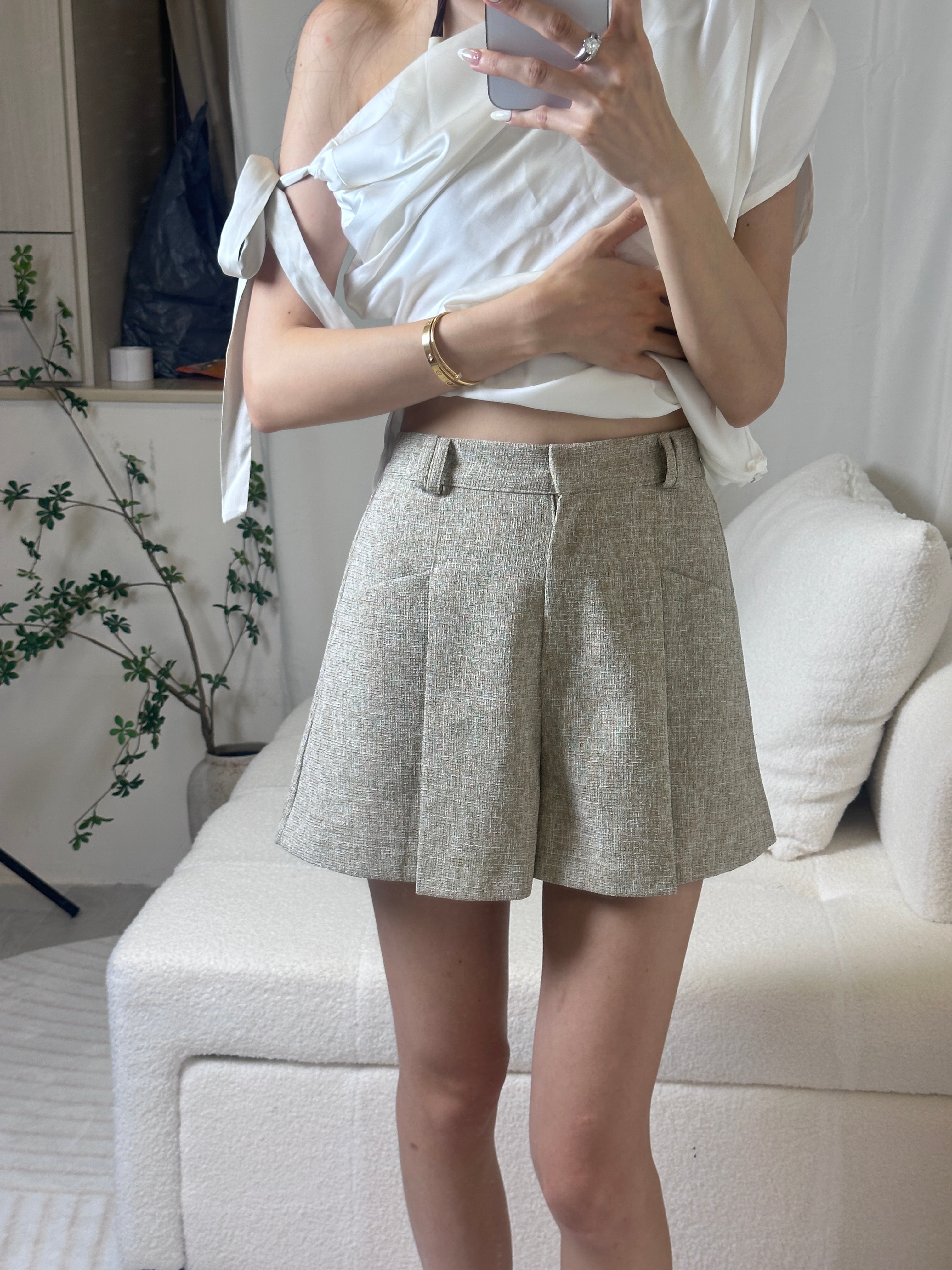 Tweed High Waisted Shorts