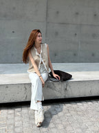 Lace Outlined Chiffon Vest