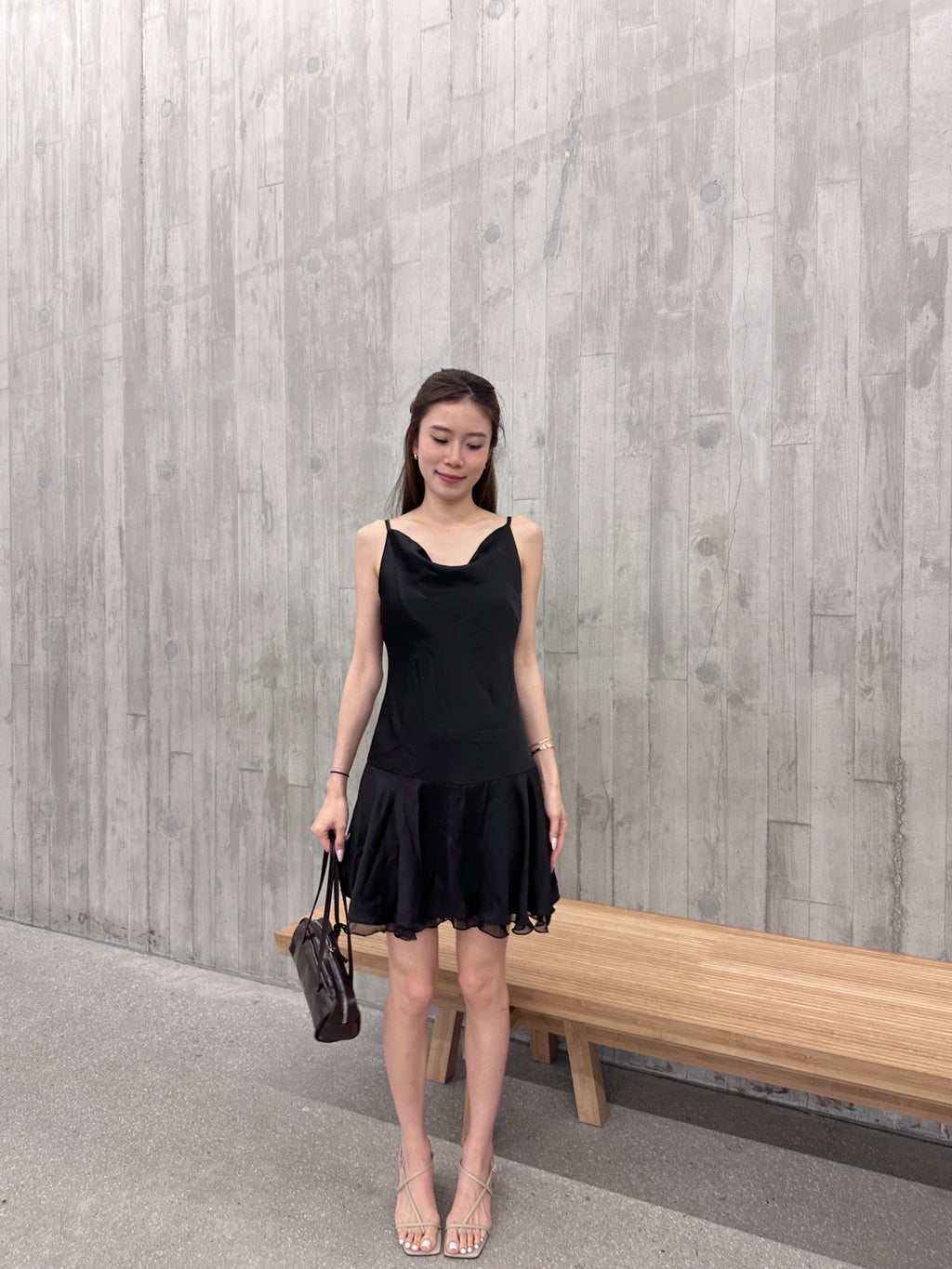 Silky Ruffles Mini Dress