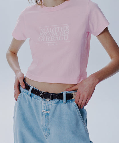 W CLASSIC LOGO CROP TEE
