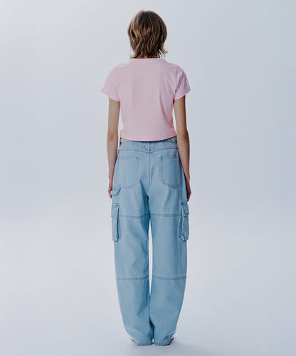W CLASSIC LOGO CROP TEE