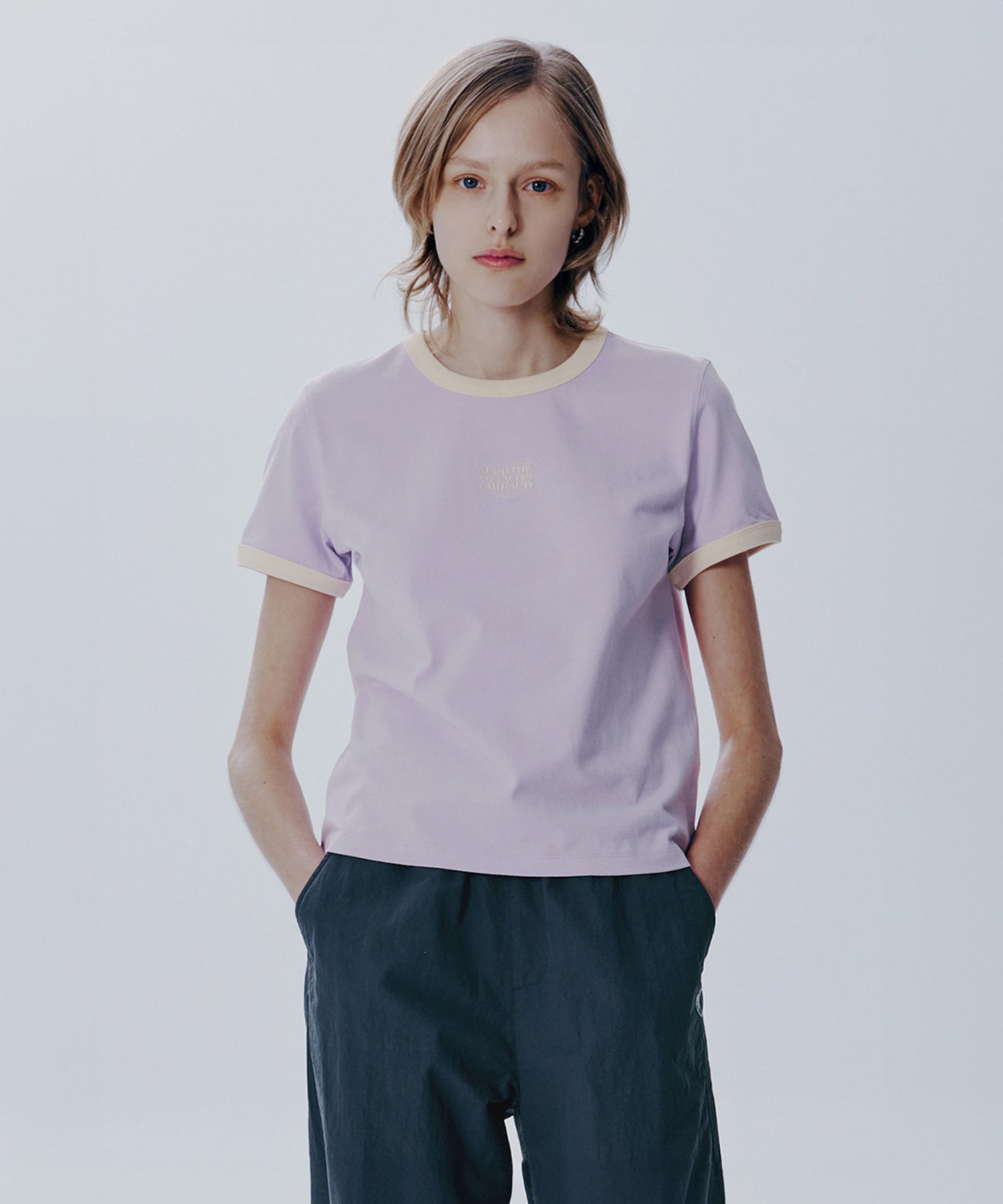 W CLASSIC LOGO RINGER TEE