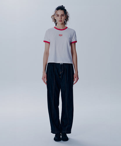 W CLASSIC LOGO RINGER TEE