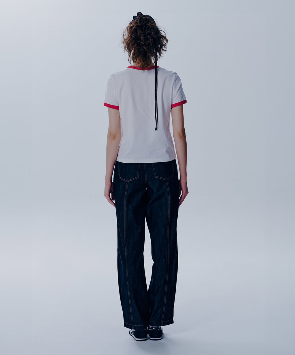 W CLASSIC LOGO RINGER TEE