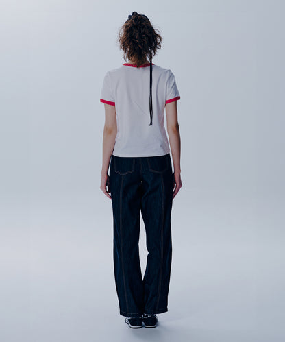 W CLASSIC LOGO RINGER TEE