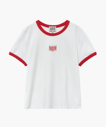 W CLASSIC LOGO RINGER TEE