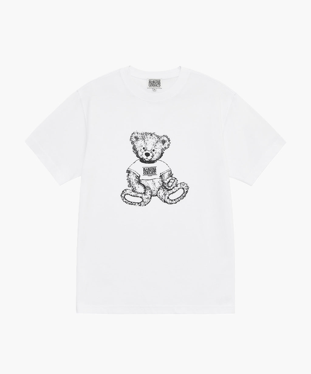 DOODLE BEAR TEE white/black