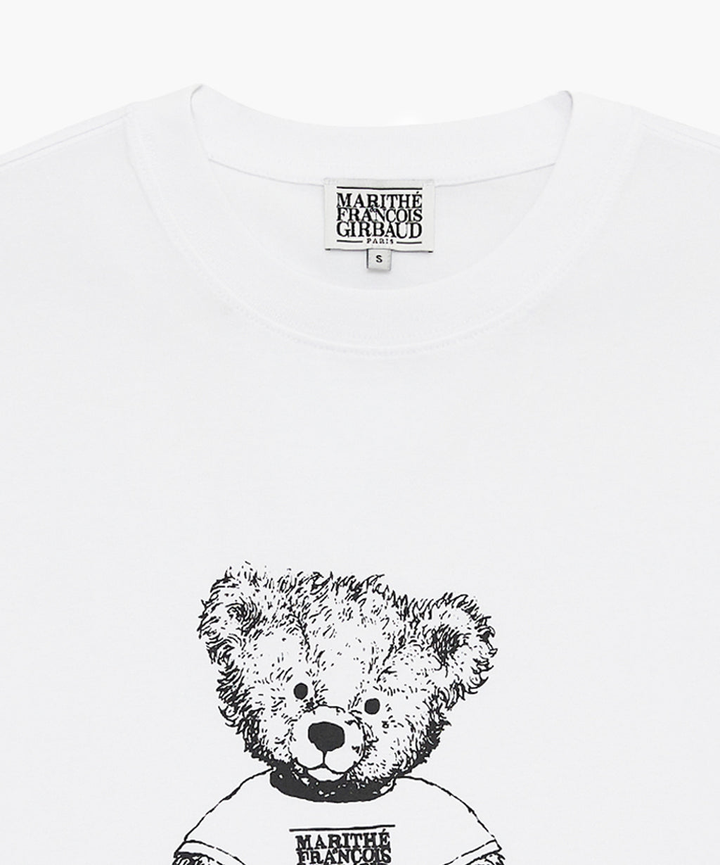 DOODLE BEAR TEE white/black