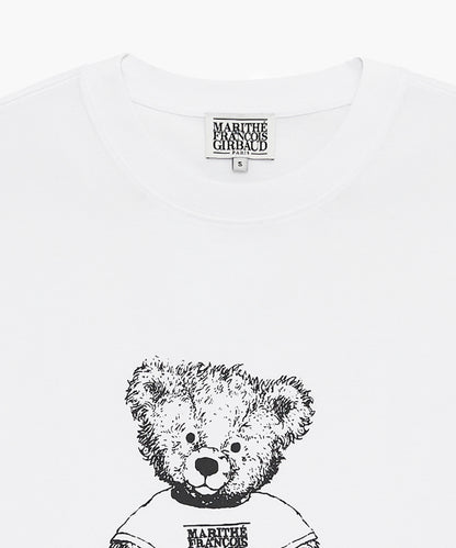 DOODLE BEAR TEE white/black