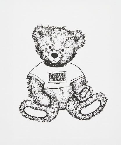DOODLE BEAR TEE white/black