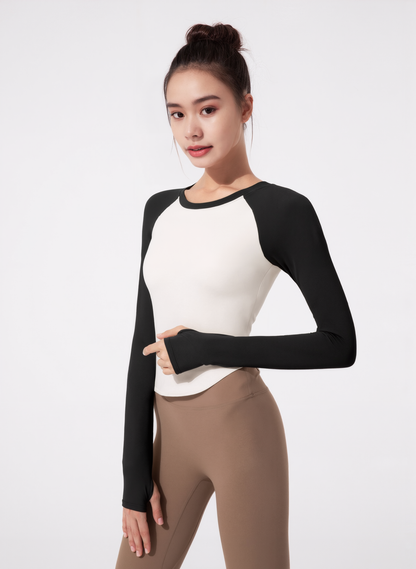 Mix Colour Long Sleeves Top
