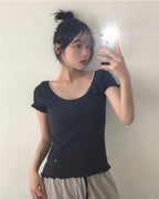 Cotton Whole Lace T Top