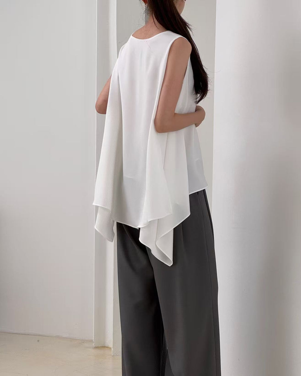 Flyer Chiffon Tank Top with belt