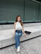 Dotted Crewneck Tank Top