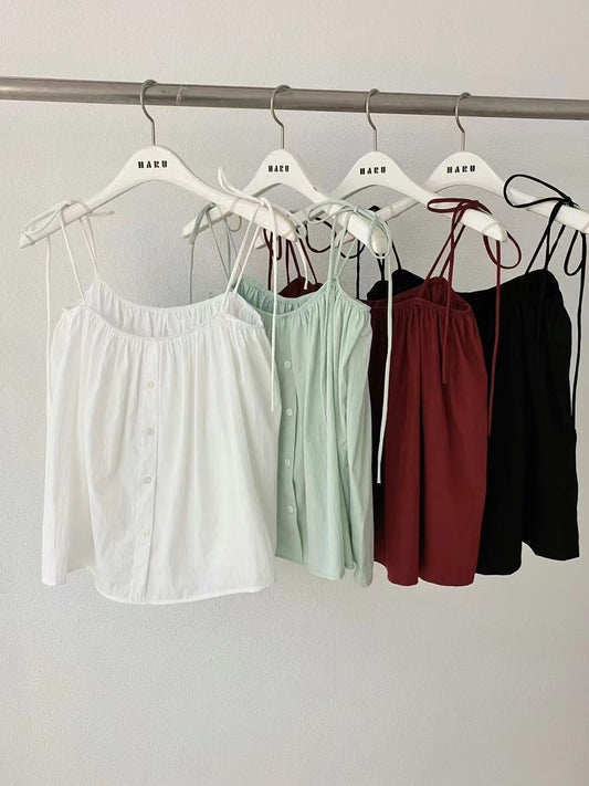 Tied Shoulder Tank Top