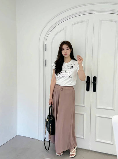 Pleated Chiffon Pants