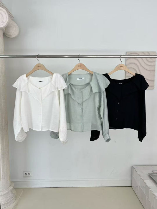 Chiffon Shirt Long Sleeves Top