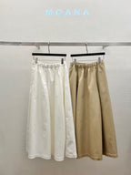 A lined Shirt Maxi Skirt