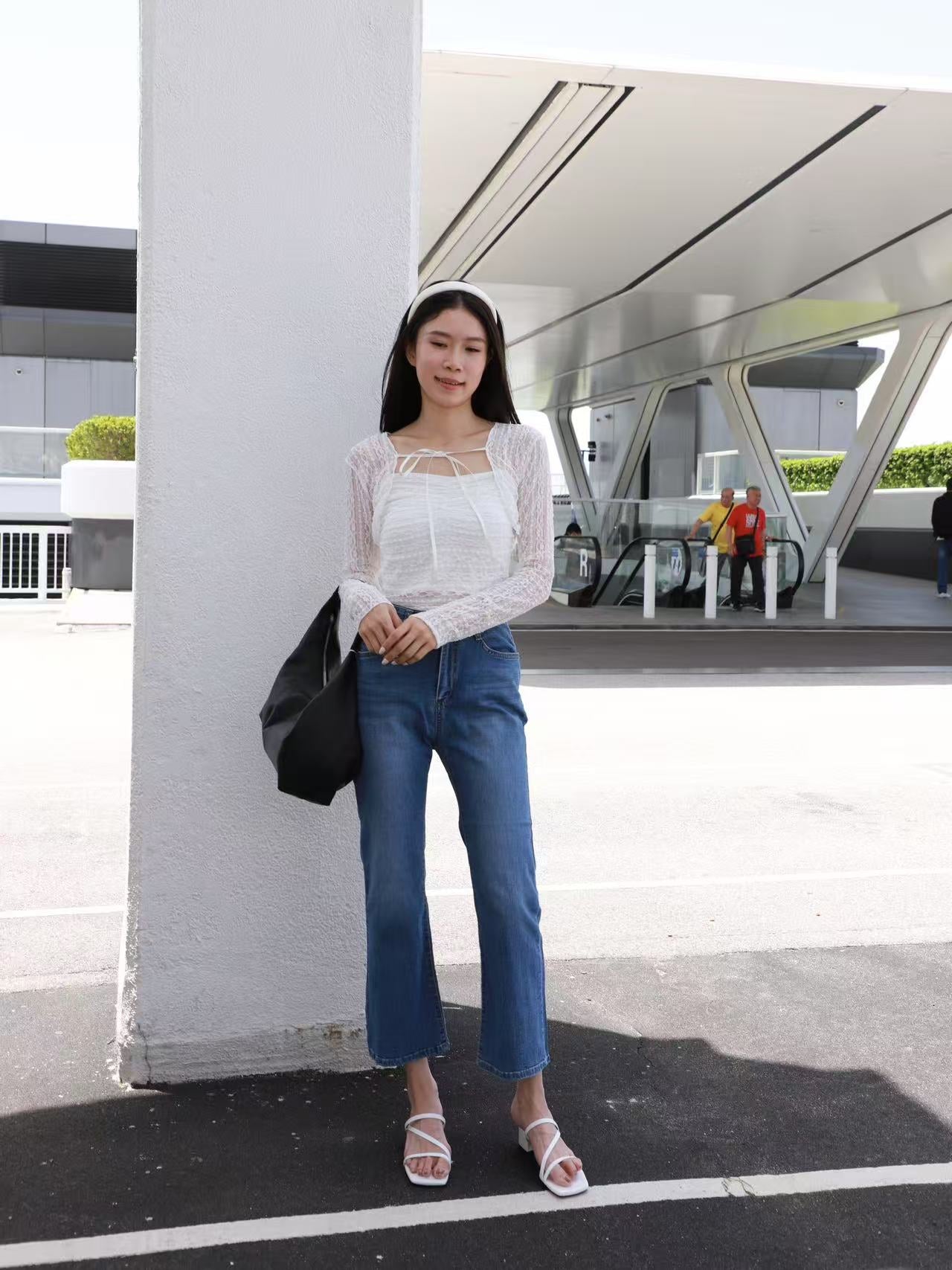 Lace Tied Tank & Cardigan Set