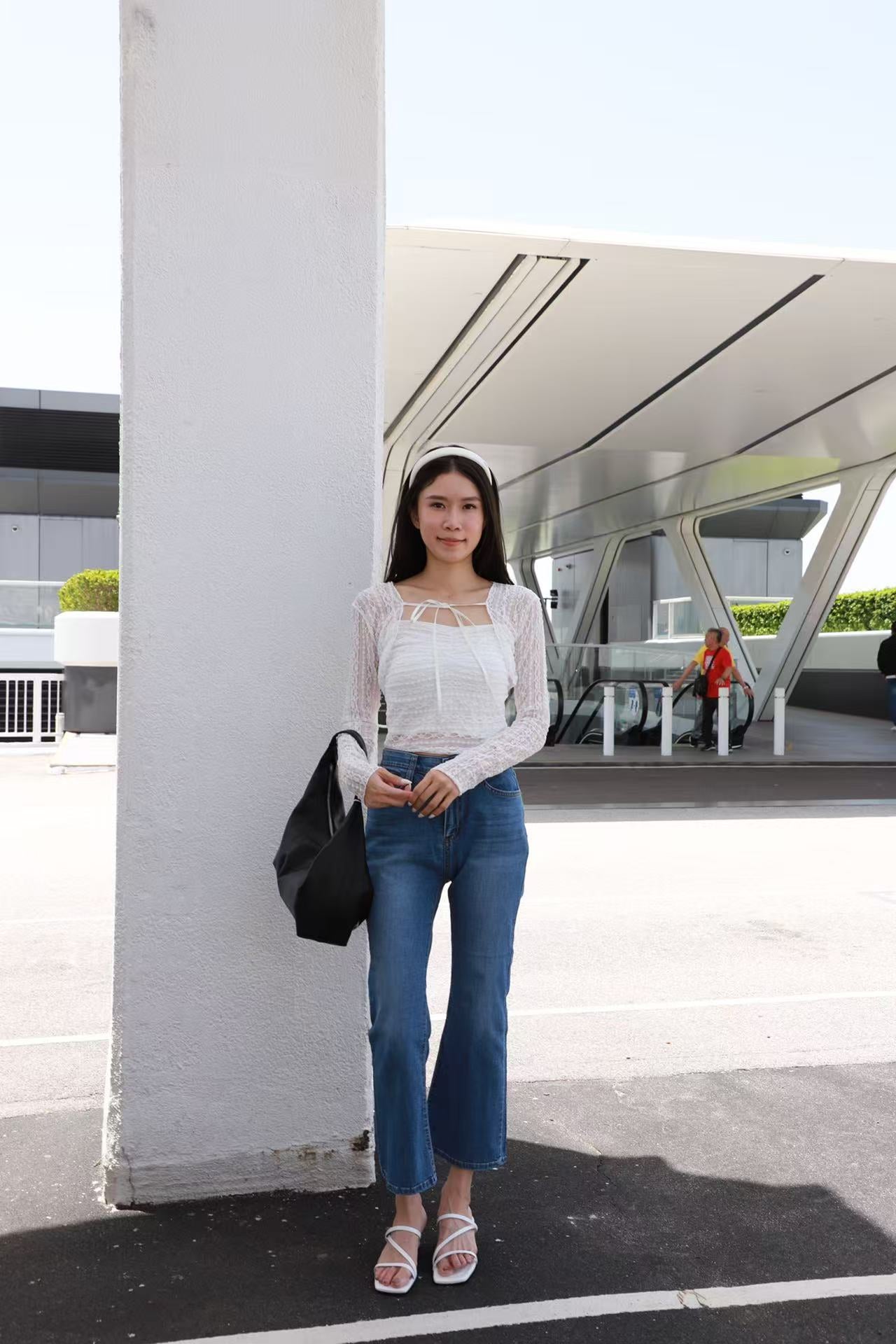 Lace Tied Tank & Cardigan Set