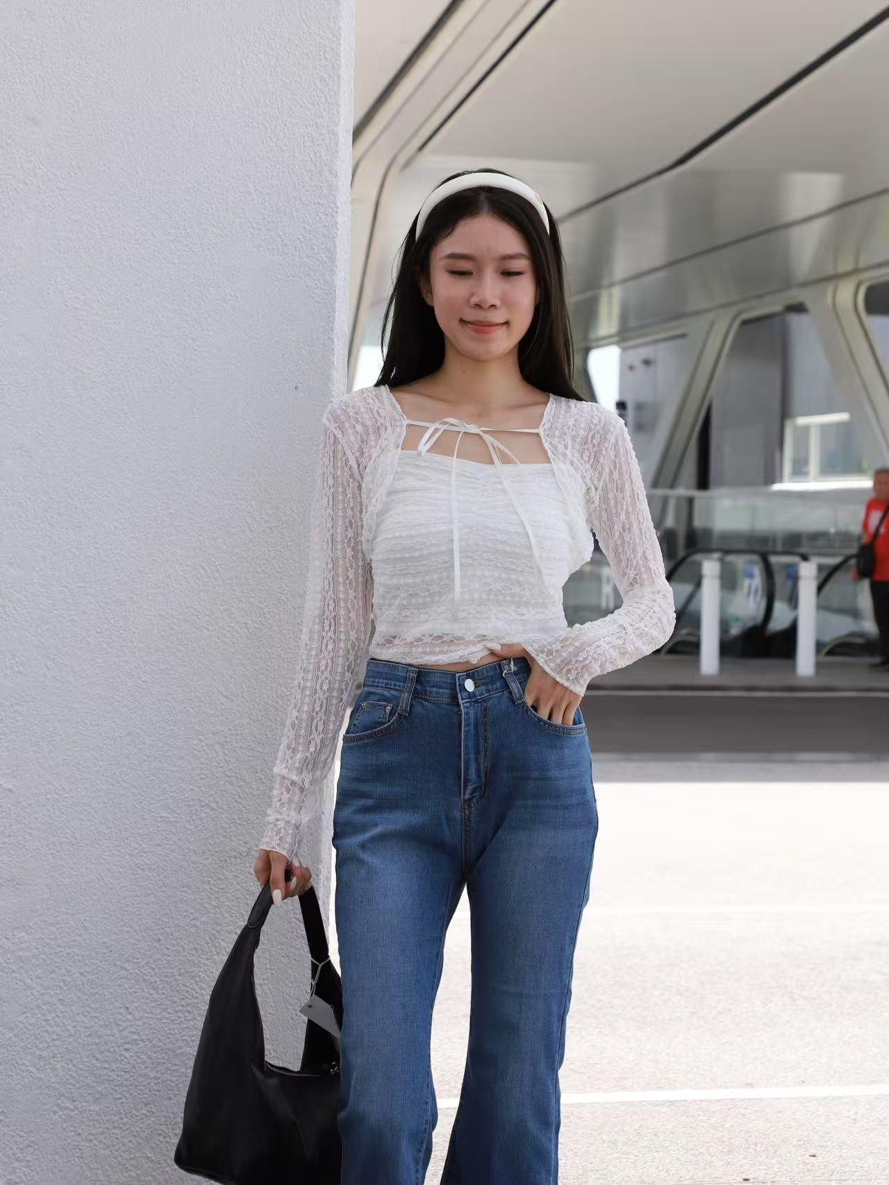 Lace Tied Tank & Cardigan Set