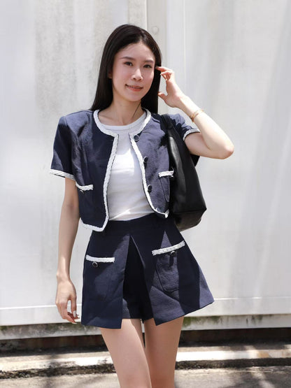 Tweed Jacket & Shorts Set