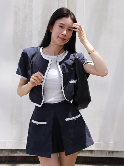Tweed Jacket & Shorts Set