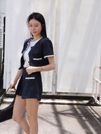 Tweed Jacket & Shorts Set