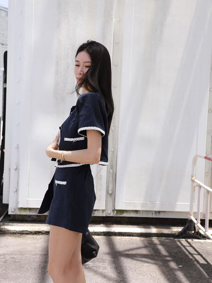 Tweed Jacket & Shorts Set