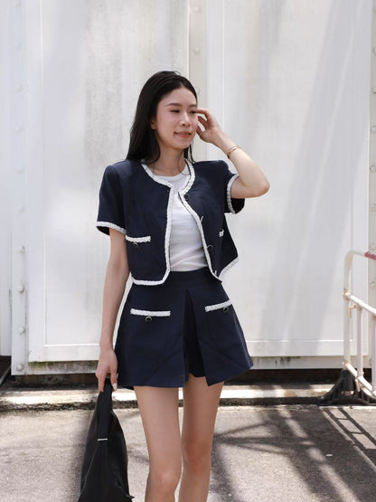 Tweed Jacket & Shorts Set
