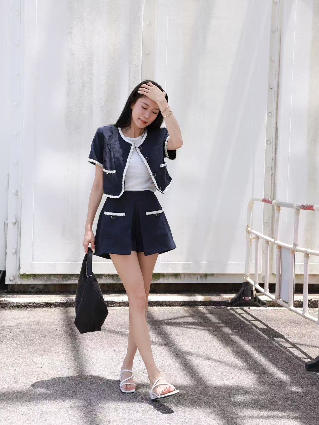 Tweed Jacket & Shorts Set