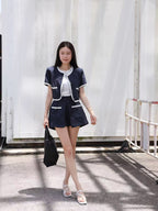 Tweed Jacket & Shorts Set