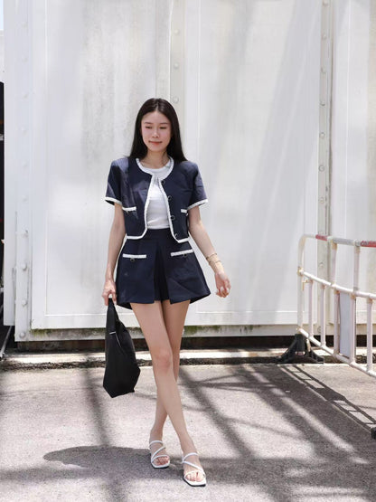 Tweed Jacket & Shorts Set