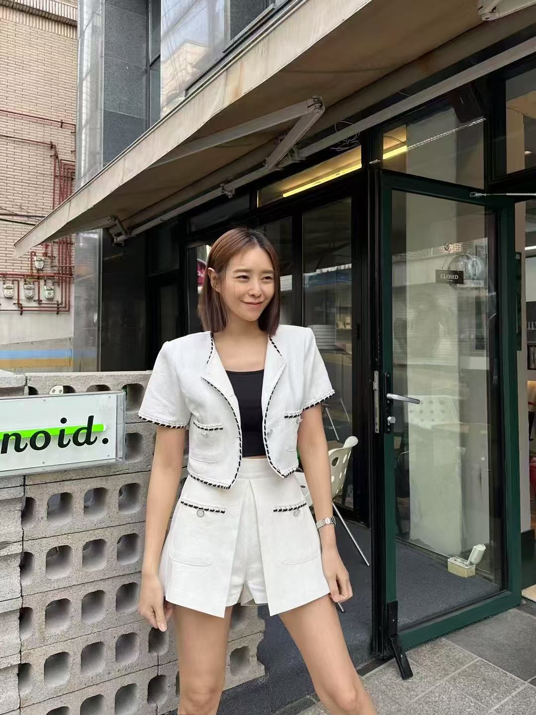 Tweed Jacket & Shorts Set