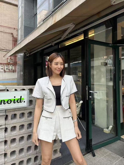 Tweed Jacket & Shorts Set
