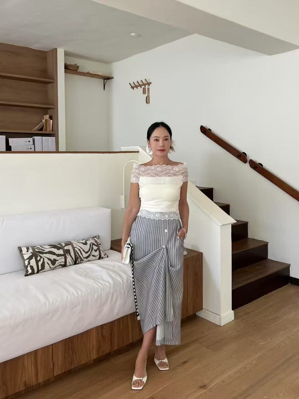 Linen Button Up Skirt