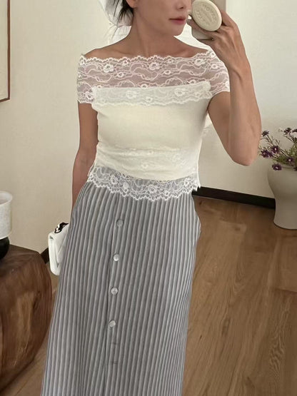 Linen Button Up Skirt