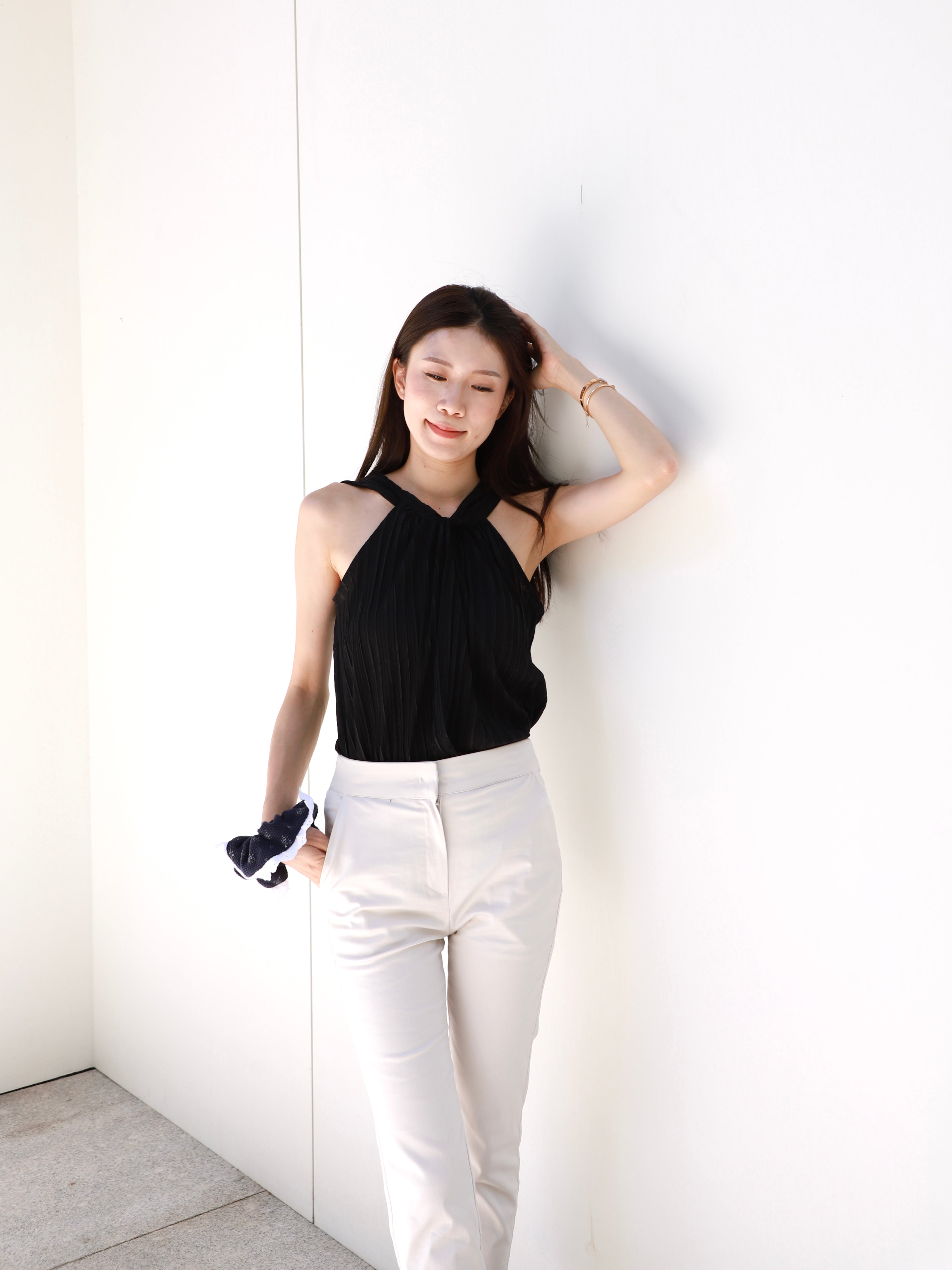 Chiffon Office Slim Pants