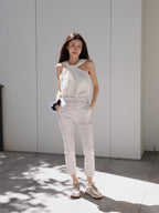 Chiffon Office Slim Pants