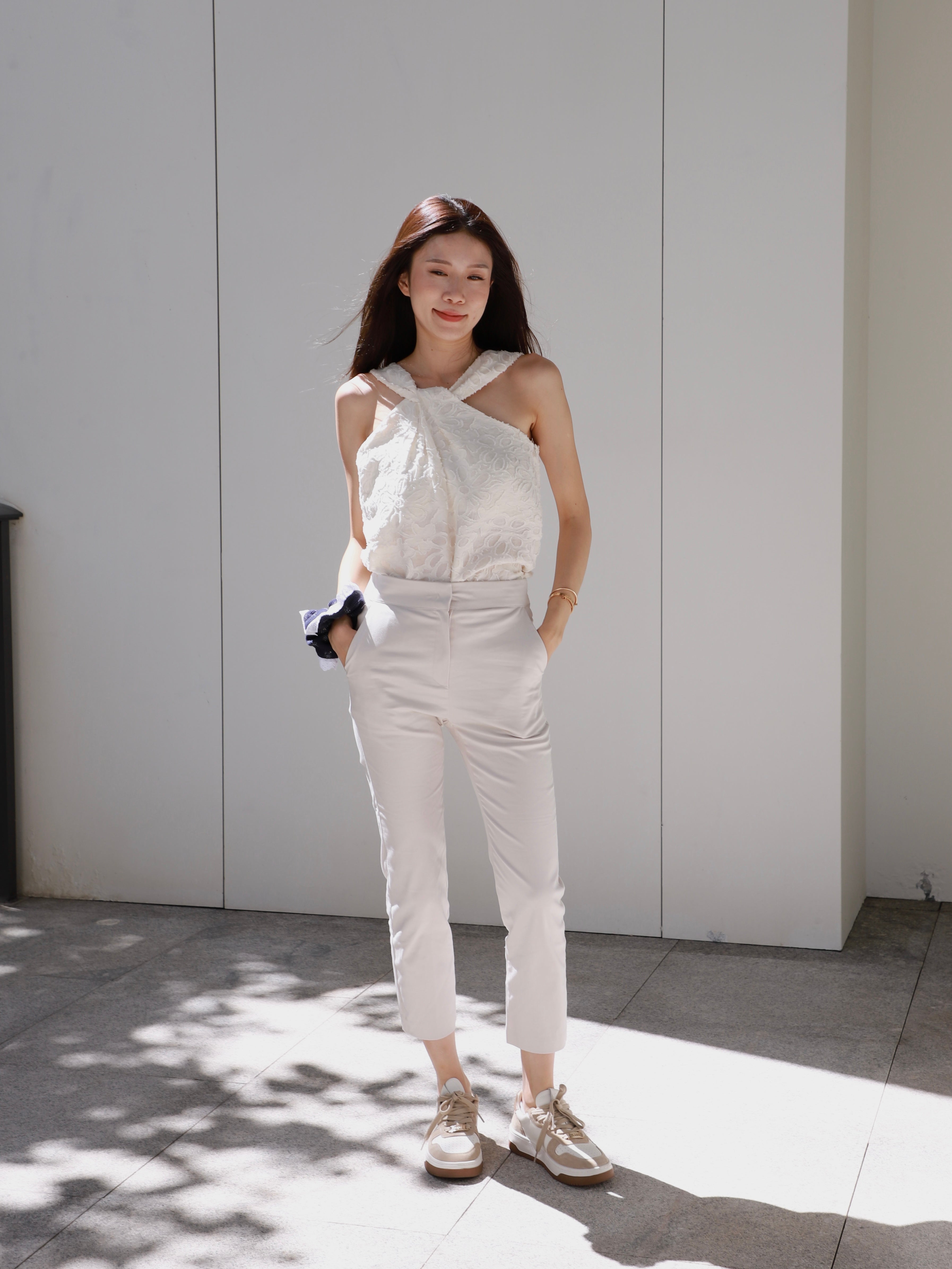 Chiffon Office Slim Pants