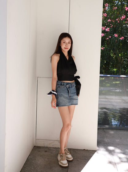 Silk Tied & Wrap Tank Top