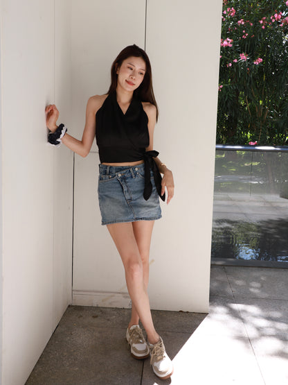 Silk Tied & Wrap Tank Top
