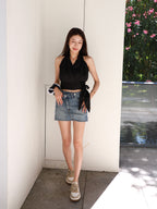 Low Waist Denim Skirt