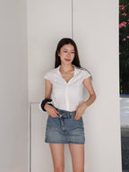 Low Waist Denim Skirt