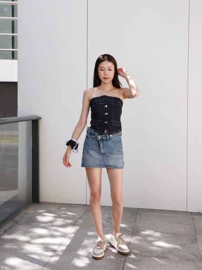 Denim Tube Top