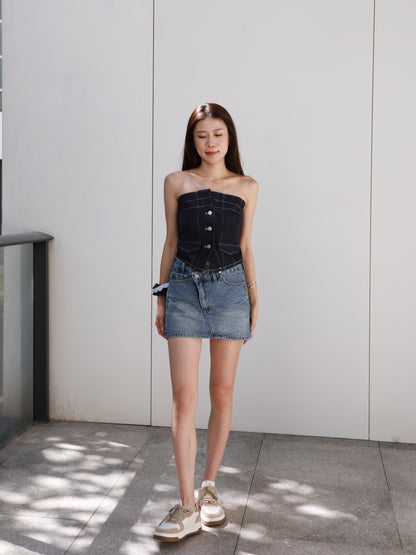 Denim Tube Top