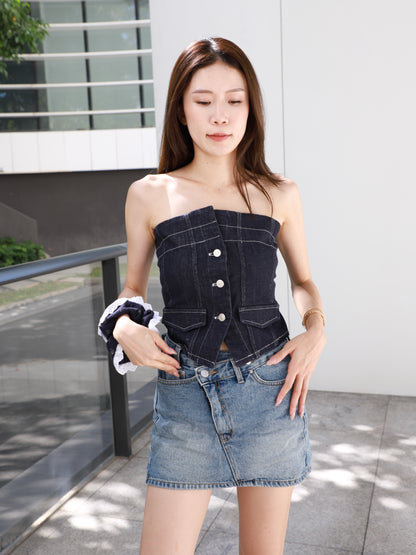 Denim Tube Top