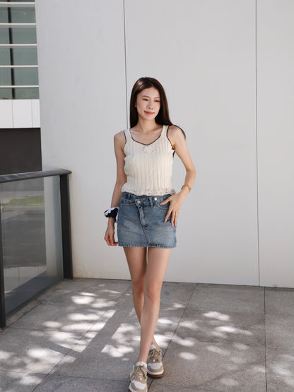 Flower Knitted Tank Top