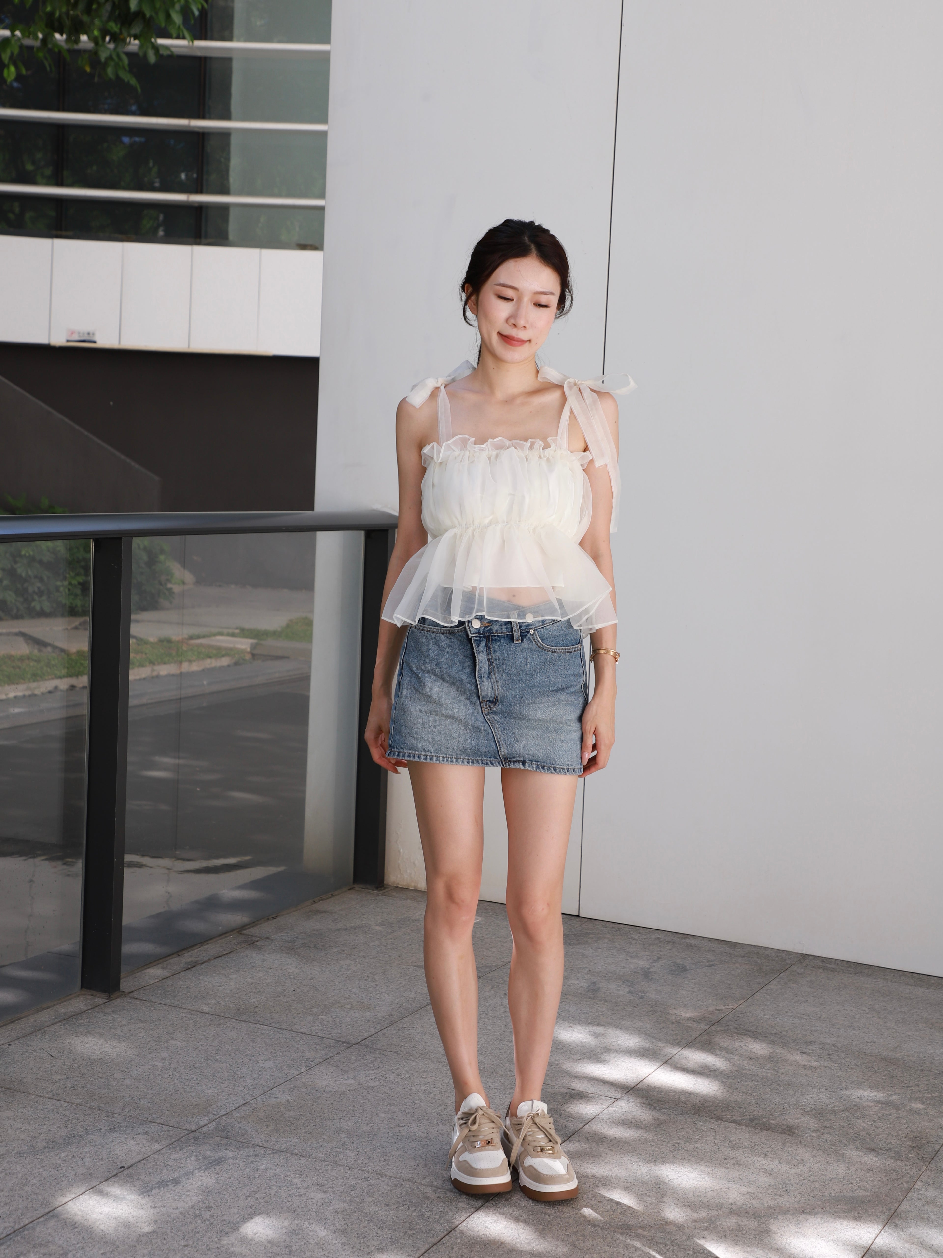 See Through Puffy Tank Top